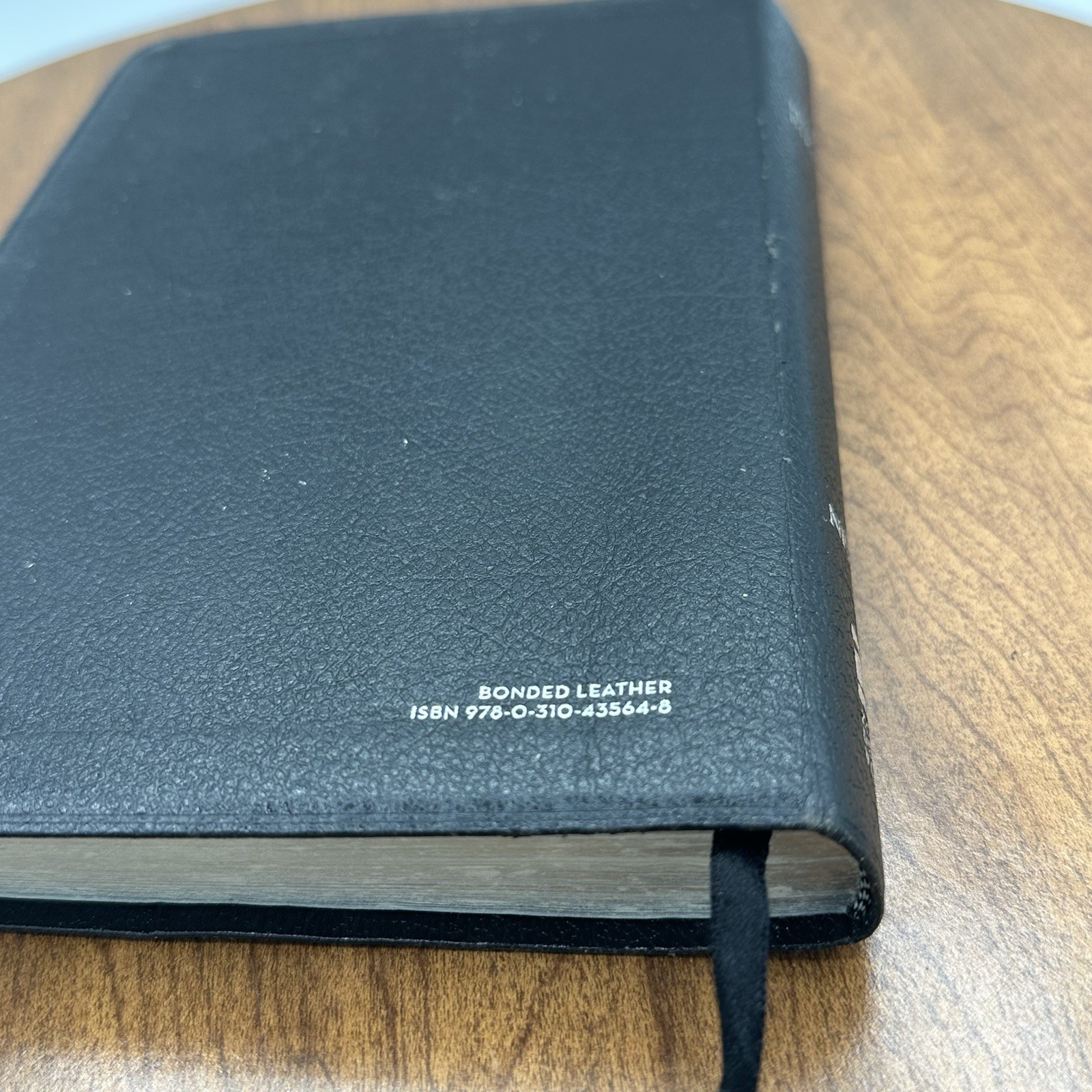 NIV Thinline Bible Bonded Leather Black Red Letter Edition Zondervan *used Notes