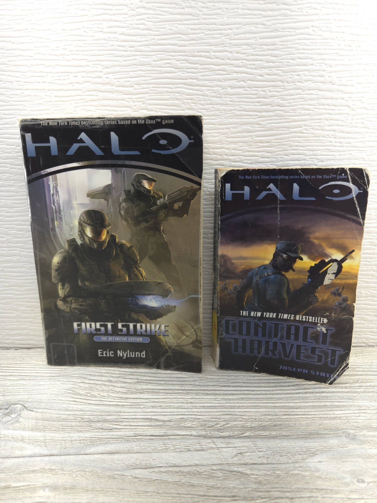 HALO Paperback Book Lot: Contact Harvest, & First Strike,